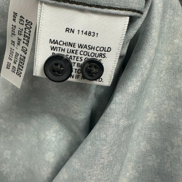 Society Of Threads Mens Slim Fit Floral Shirt No Iron Wrinkle-Free Size M - Picture 6 of 8